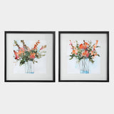 Fresh Flowers Framed Prints, S/2