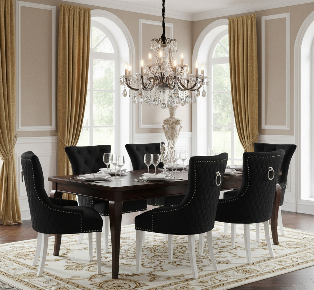 Champagne Chair (Diamond Tufted back, Stainless steel legs)