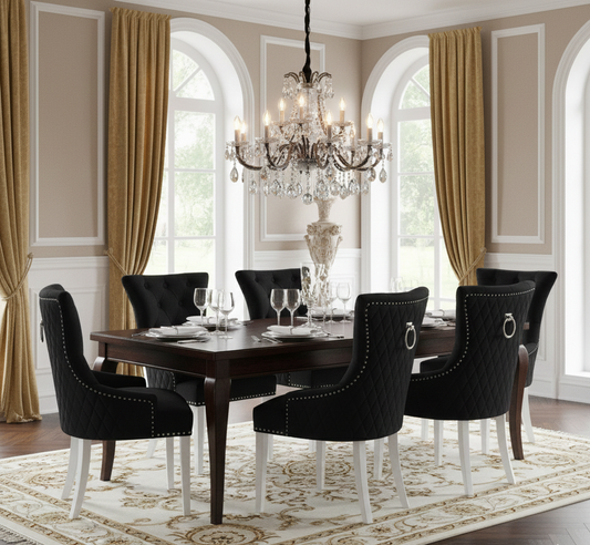 Champagne Chair (Diamond Tufted back, Stainless steel legs)