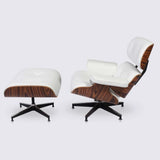 Modern Walnut Eames Lounge Chair (Real Leather)