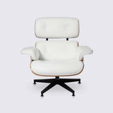 Modern Walnut Eames Lounge Chair (Real Leather)