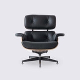 Modern Walnut Eames Lounge Chair (Real Leather)