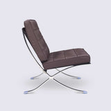 Criss-Cross Tufted Leather Chair
