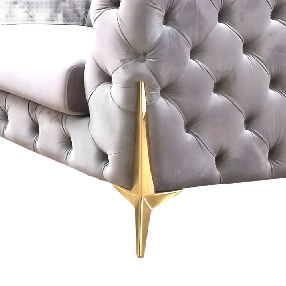 Finick Velvet 3 Seater