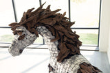 Mustang Horse Armored Sculpture, Standing