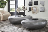 Eroded Wood Circle Sculpture on Stand , Assorted