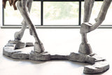 Mustang Horse Woodland Sculpture On Base, Walking