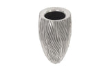 Alon Planter, Polished Aluminium