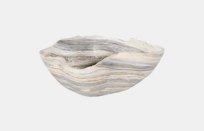 Cast Gray Onyx Bowl, Faux Finish, Medium