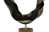 Metallurgy Wood Sculpture, Stainless Steel, Natural