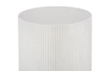 Groovy Pedestal, White Stone