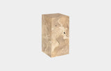Teak Slice Pedestal, Square, Bleached , SM