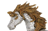 Mustang Horse Armored Sculpture, Standing