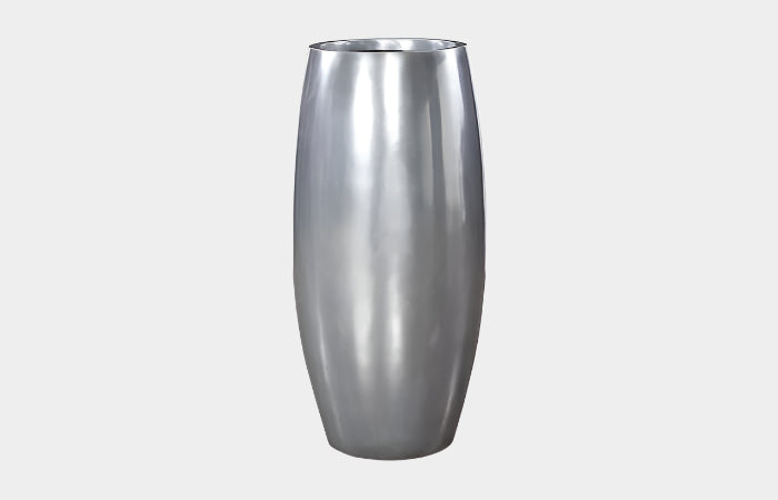 Elonga Planter, Polished Aluminum, LG