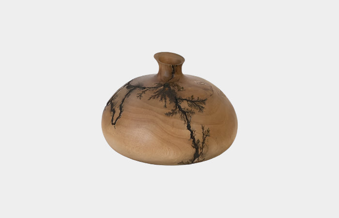 Lightning Vase, Mango Wood, Short