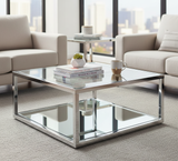 Chris Mirror Chrome Coffee Table