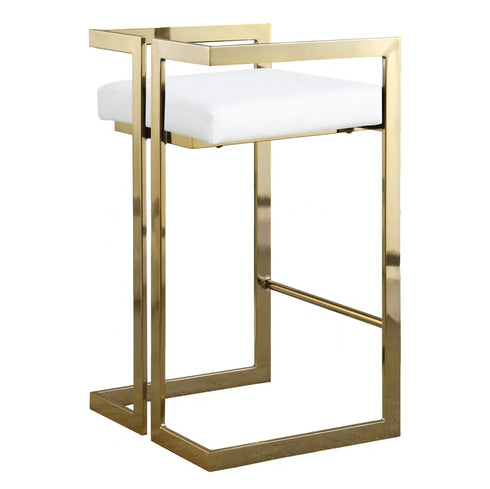 Harvey Stool Gold Leather (Warehouse Sale, local pickup only)