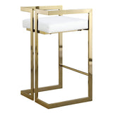 Harvey Stool Gold Leather (Warehouse Sale, local pickup only)