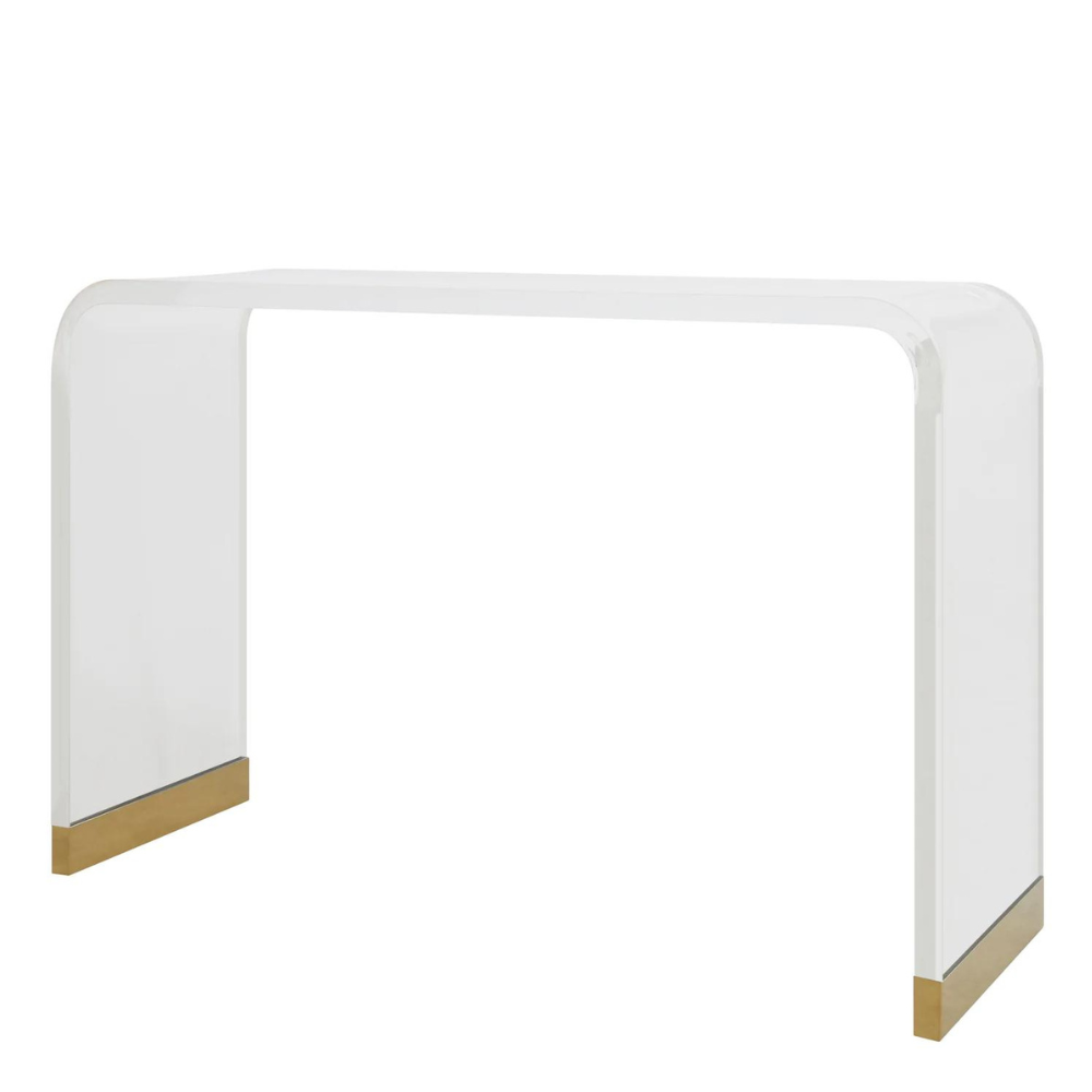 Acrylic Gold Console Table