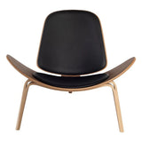 CH07 Shell Lounge Chair  (Real Leather)