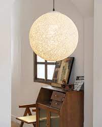 Rope Pendant Lamp (24" Dia) (White)