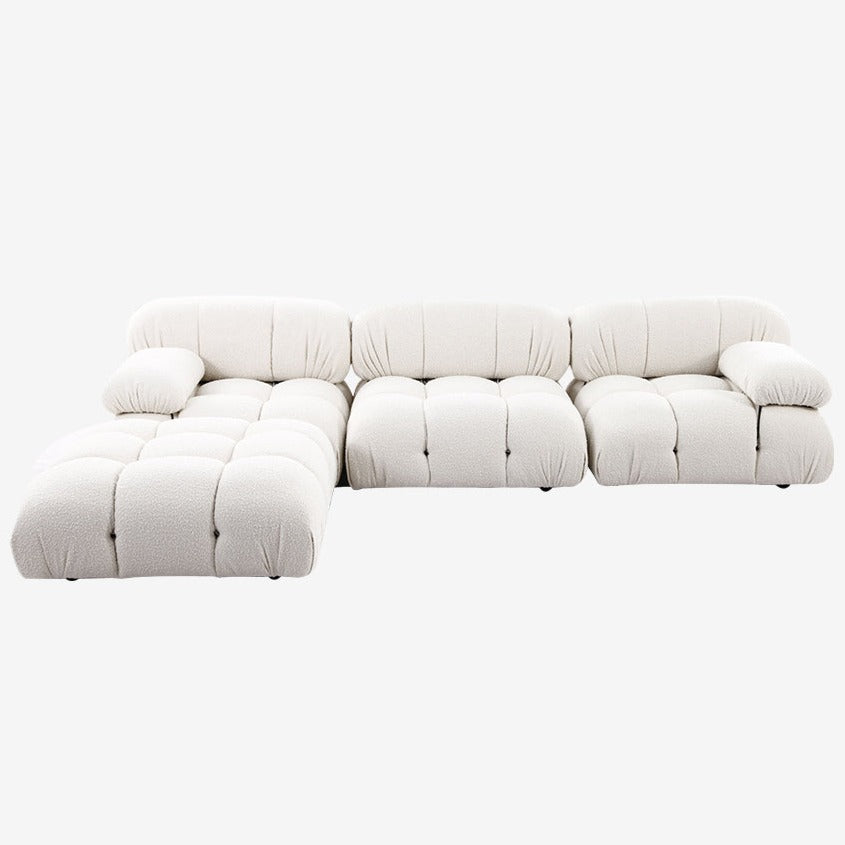 Calliope Bouclé Modular Sofa with Ottoman
