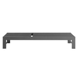 Tahoe Outdoor Patio Mesh and Aluminum Chaise Lounge in Gray