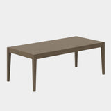 Northlake 83" Rectangular Outdoor Patio Teak Dining Table in Weathered Gray