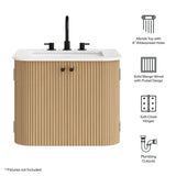 Zia 24" Wall-Mount Bathroom Vanity with Marble Sink