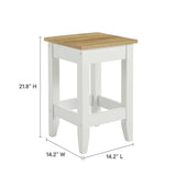Farmstead 3-Piece Kitchen Island and Stool Set in Oak White