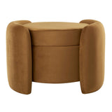 Nebula Upholstered Performance Velvet Ottoman
