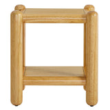 Arcus Rectangular 2-Tier Side Table in Oak