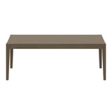 Northlake 83" Rectangular Outdoor Patio Teak Dining Table in Weathered Gray