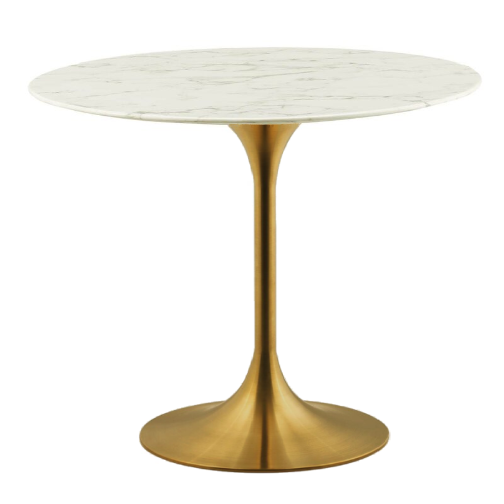 Leo Brass Faux Marble (Stone) Table