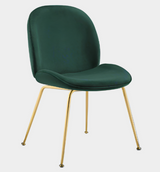 Lotus Beatle Gold Chair Velvet