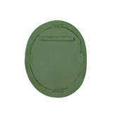 Orpheus 22"X28" Ribbed Forest Green Fiberglass Thick Wall Mirror