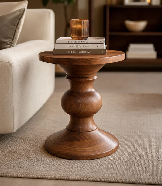 Pawn Wood Side Table
