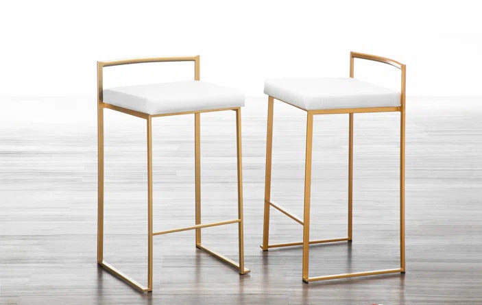 Salem Counter Stool Gold/White