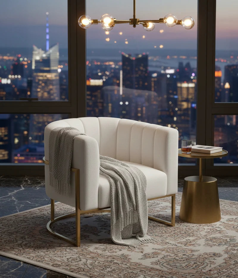 Shelbi Linen Lounge Chair