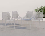 Mykonos Plastic Outdoor Patio Dining Chair - Set of 4