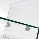 Waterfall Coffee Table with glass top shelf