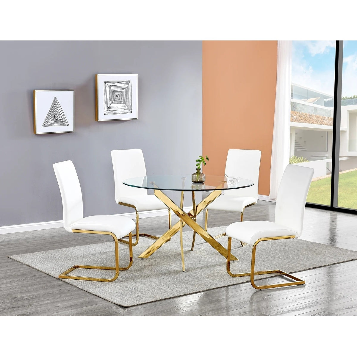 Glass Star Table Gold (Warehouse Sale)