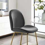 Lotus Beatle Gold Stool Velvet