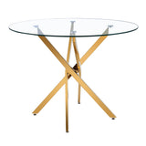 Glass Star Table Gold (Warehouse Sale)