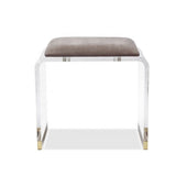 Acrylic Velvet Modern Ottoman