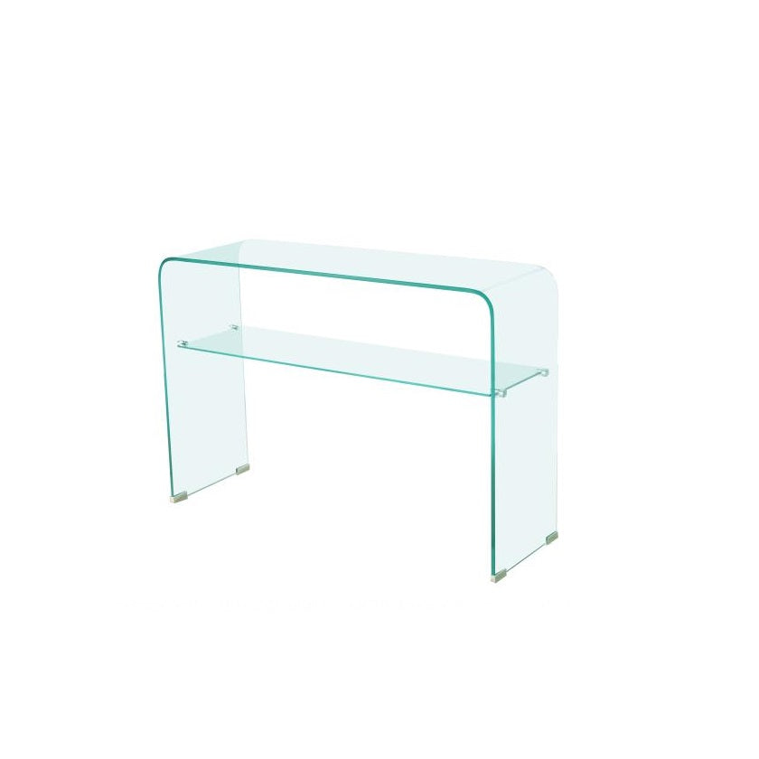 Waterfall Console with Top Shelf