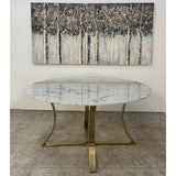Arc Dining Table Faux Marble