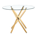 Glass Star Table Gold (Warehouse Sale)