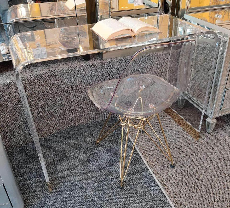 Acrylic Gold Console Table