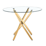 Glass Star Table Gold (Warehouse Sale)